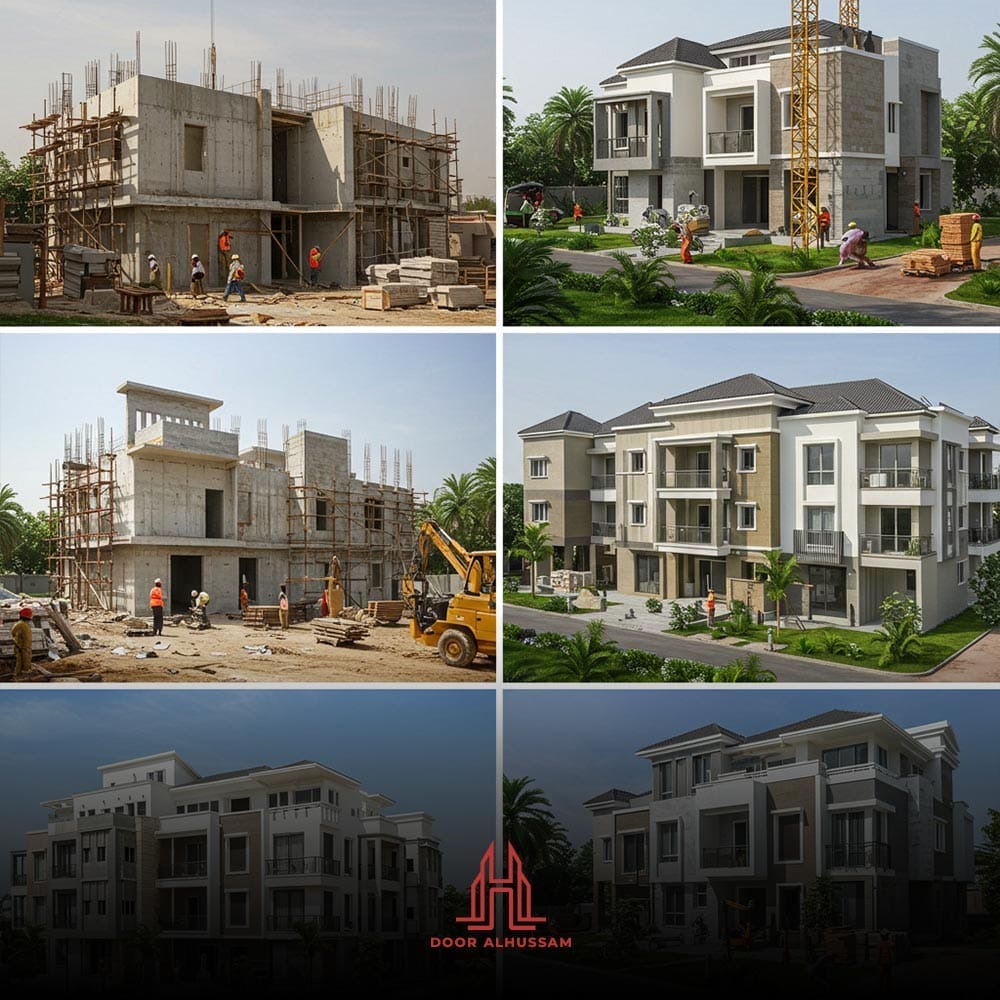 بناء المباني السكنية (فلل، عمارات، مجمعات سكنية)