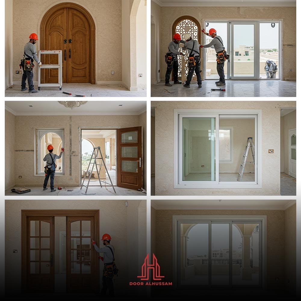 تركيب الأبواب والنوافذ