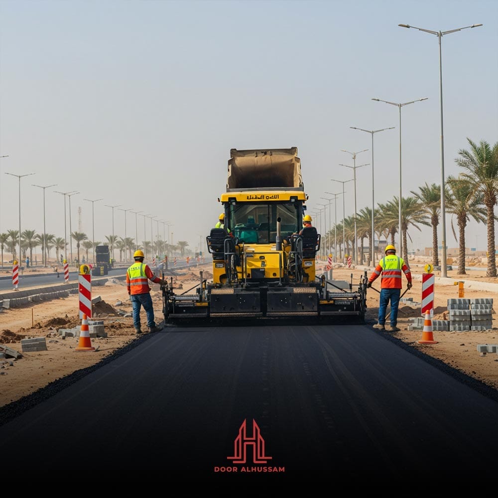 خدمات متخصصة 7 تنفيذ أعمال الطرق والرصف