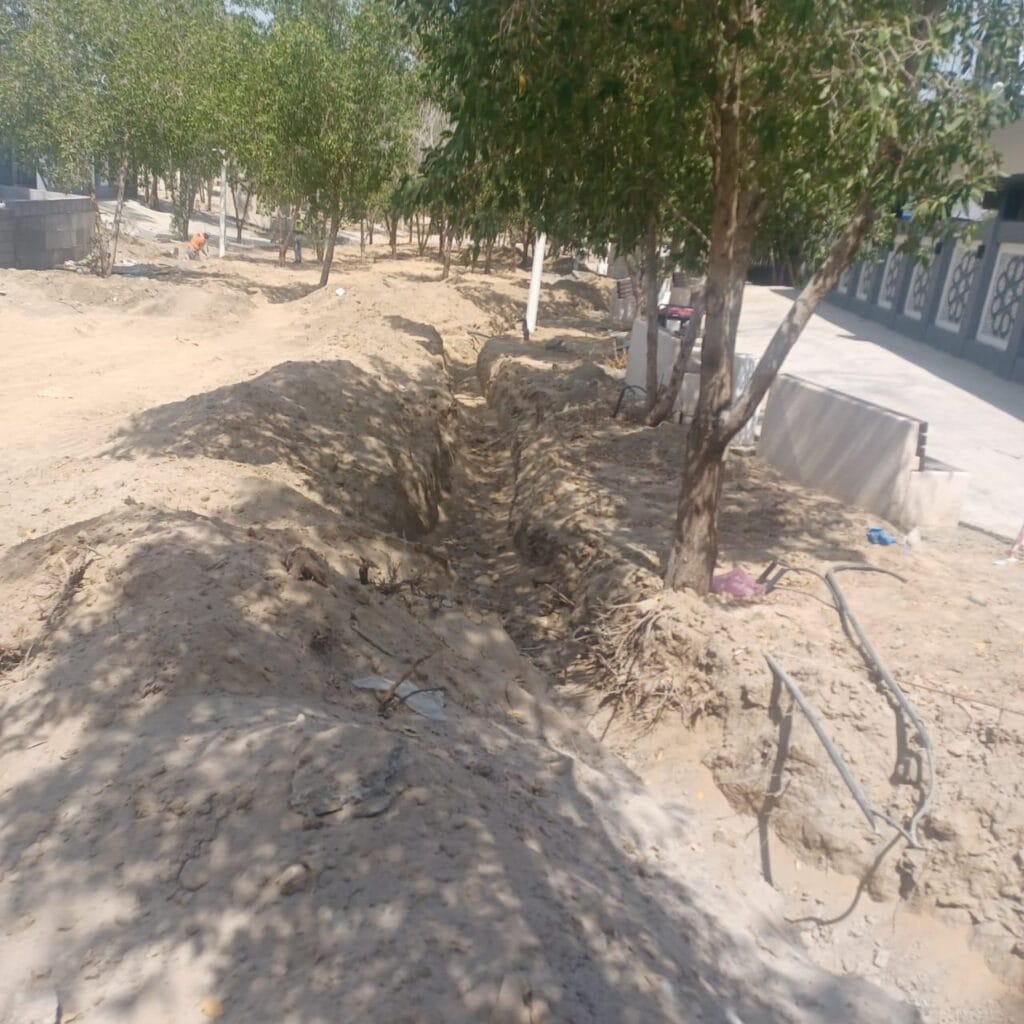 مشروع تنفيذ شبكة الري وأعمال الزراعة لجبل الرحمة