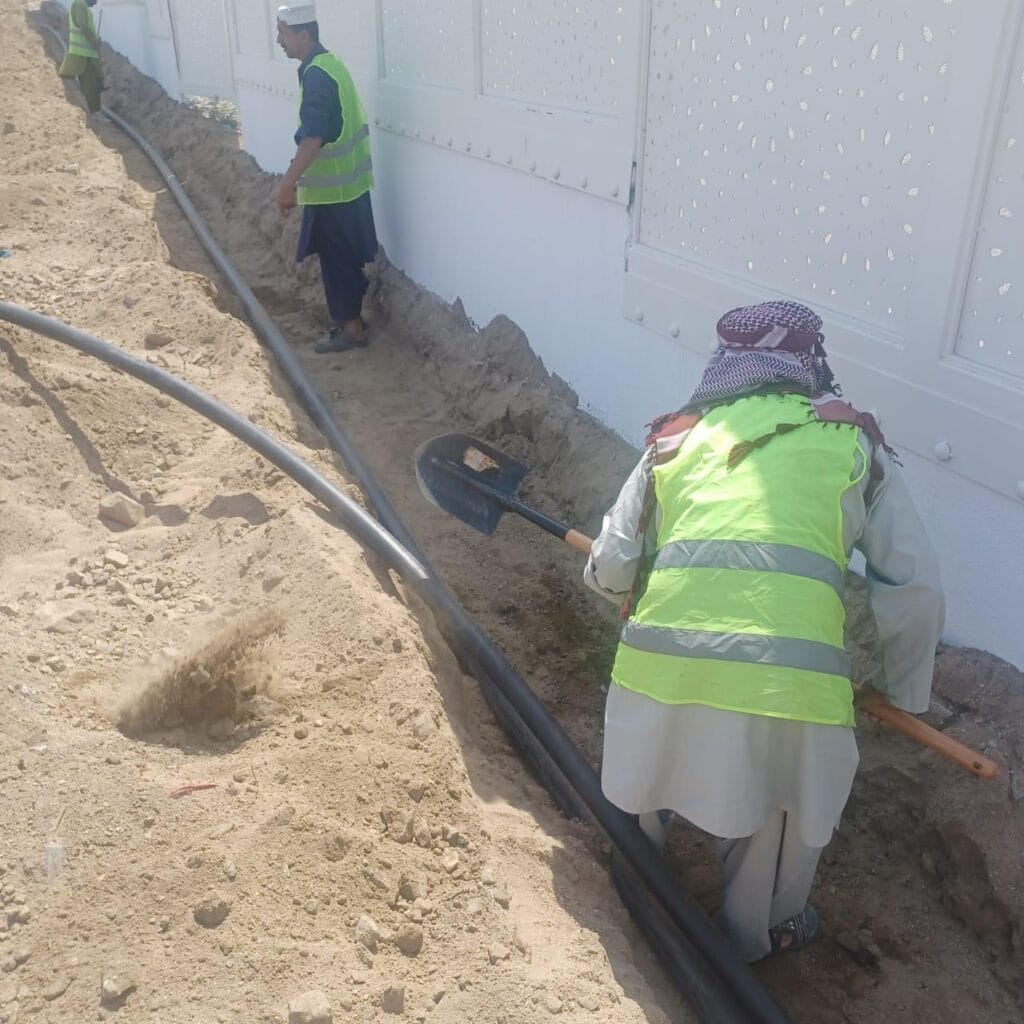 مشروع تنفيذ شبكة الري وأعمال الزراعة لجبل الرحمة